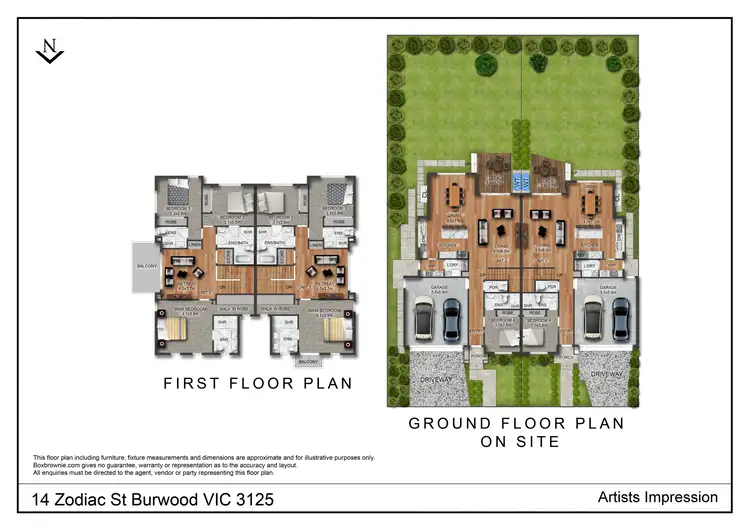 Floorplan of Homely townhouse listing, 16 Zodiac Street, Burwood VIC 3125