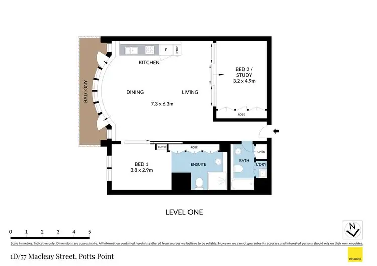 Floorplan of Homely apartment listing, 1D/77 Macleay Street, Potts Point NSW 2011