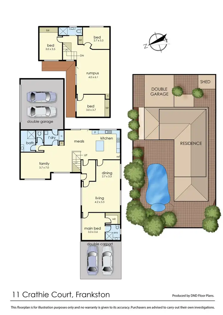 Floorplan of Homely house listing, 11 Crathie Court, Frankston VIC 3199