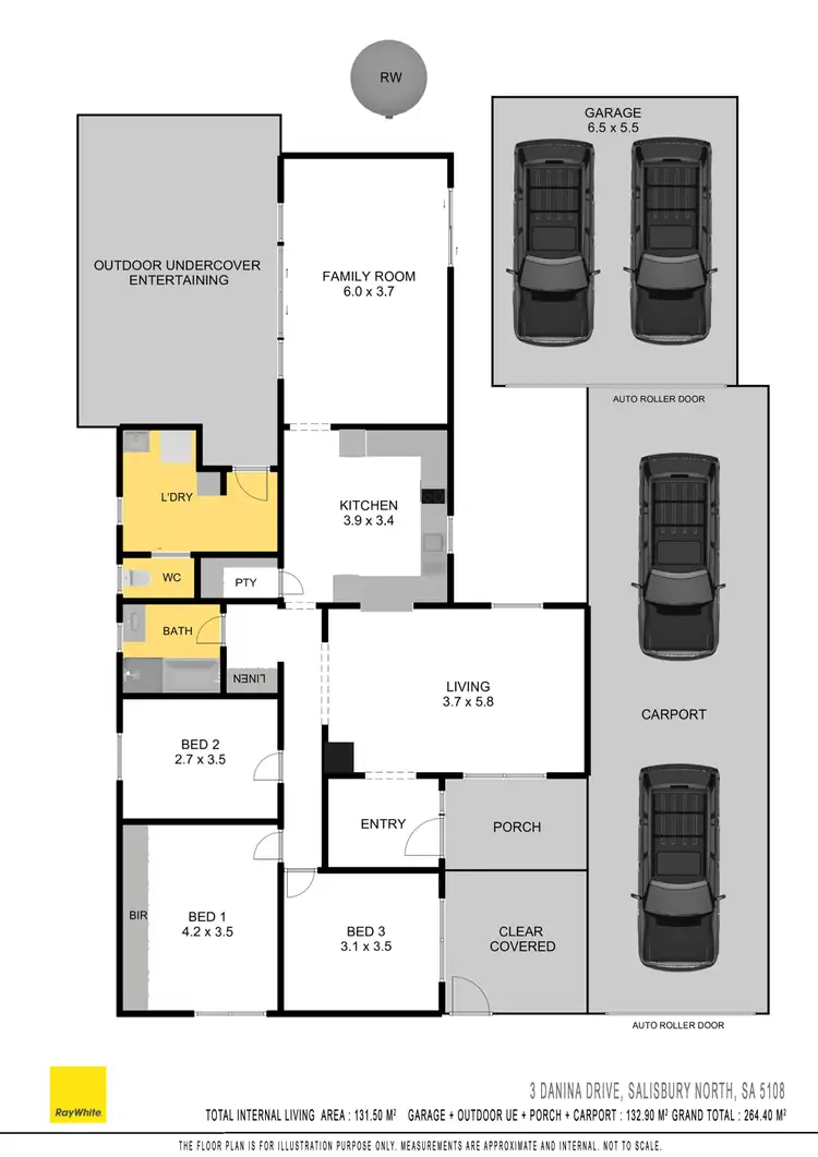 Floorplan of Homely house listing, 3 Danina Drive, Salisbury North SA 5108