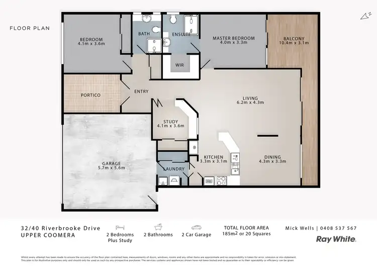 Floorplan of Homely house listing, 32/40 Riverbrooke Drive, Upper Coomera QLD 4209