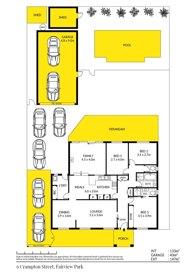 Floorplan of Homely house listing, 6 Crampton Street, Fairview Park SA 5126