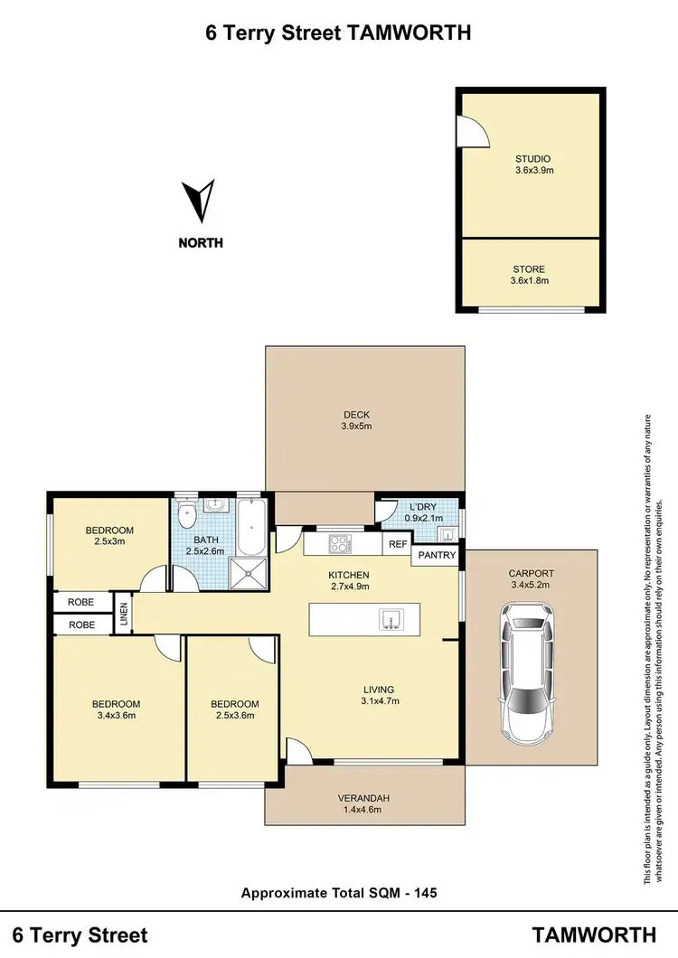 Floorplan of Homely house listing, 6 Terry Street, Tamworth NSW 2340
