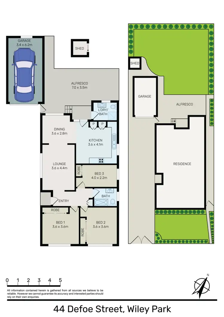 Floorplan of Homely house listing, 44 Defoe Street, Wiley Park NSW 2195