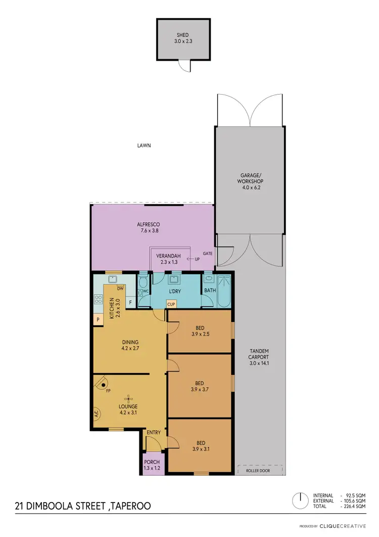 Floorplan of Homely house listing, 21 Dimboola Street, Taperoo SA 5017