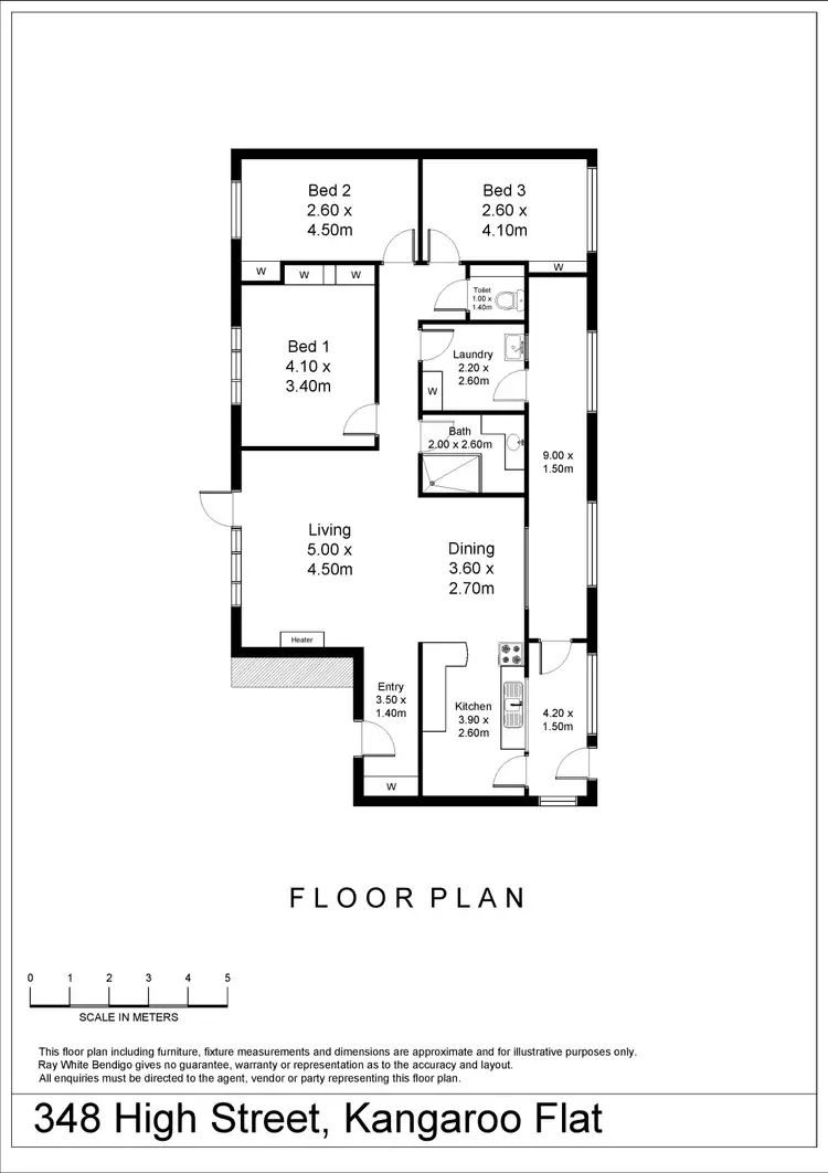 Floorplan of Homely house listing, 348 High Street, Kangaroo Flat VIC 3555
