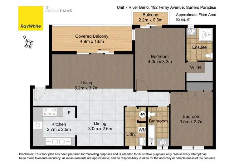 Floorplan of Homely apartment listing, 7/192 Ferny Avenue, Surfers Paradise QLD 4217