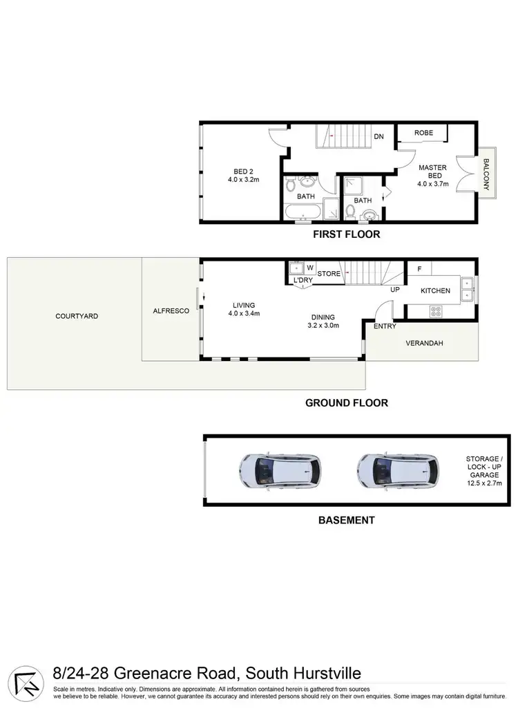 Floorplan of Homely townhouse listing, 8/24-28 Greenacre Road, South Hurstville NSW 2221