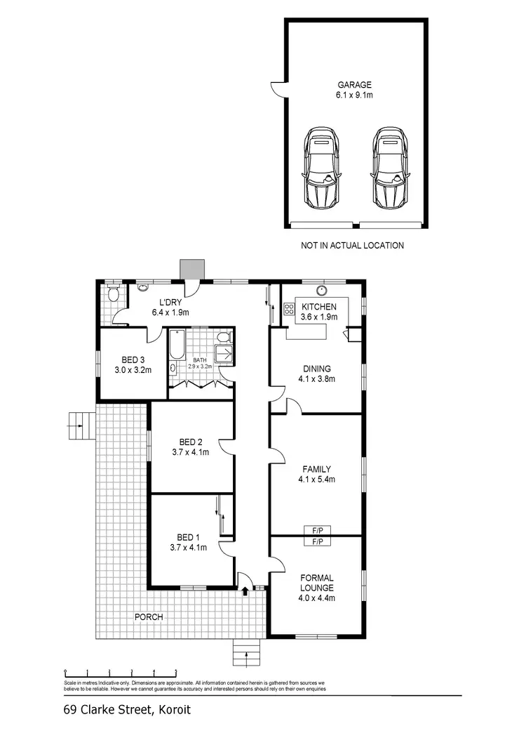 Floorplan of Homely house listing, 69 Clarke Street, Koroit VIC 3282