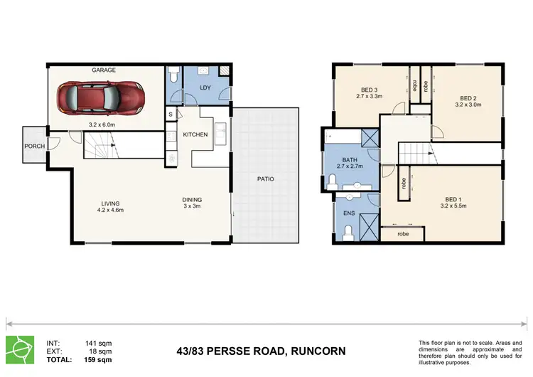 Floorplan of Homely townhouse listing, 43/83 Persse Road, Runcorn QLD 4113