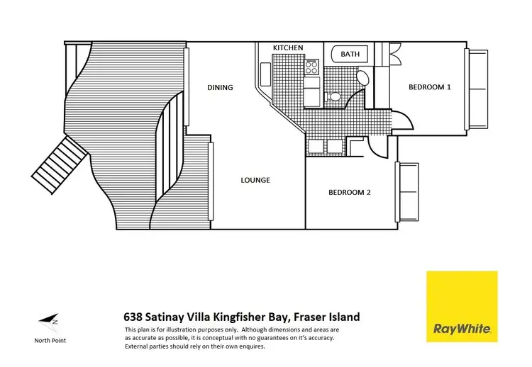 Floorplan of Homely unit listing, 638 Satinay Villa, Kingfisher Bay Village, Fraser Island QLD 4581