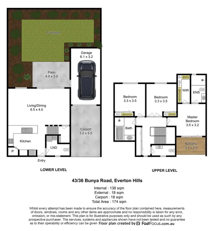 Floorplan of Homely townhouse listing, 43/36 Bunya Road, Everton Hills QLD 4053