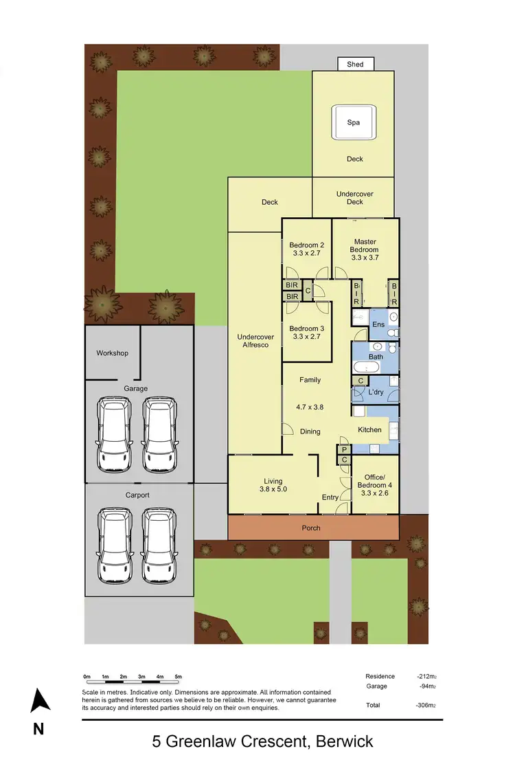 Floorplan of Homely house listing, 5 Greenlaw Crescent, Berwick VIC 3806