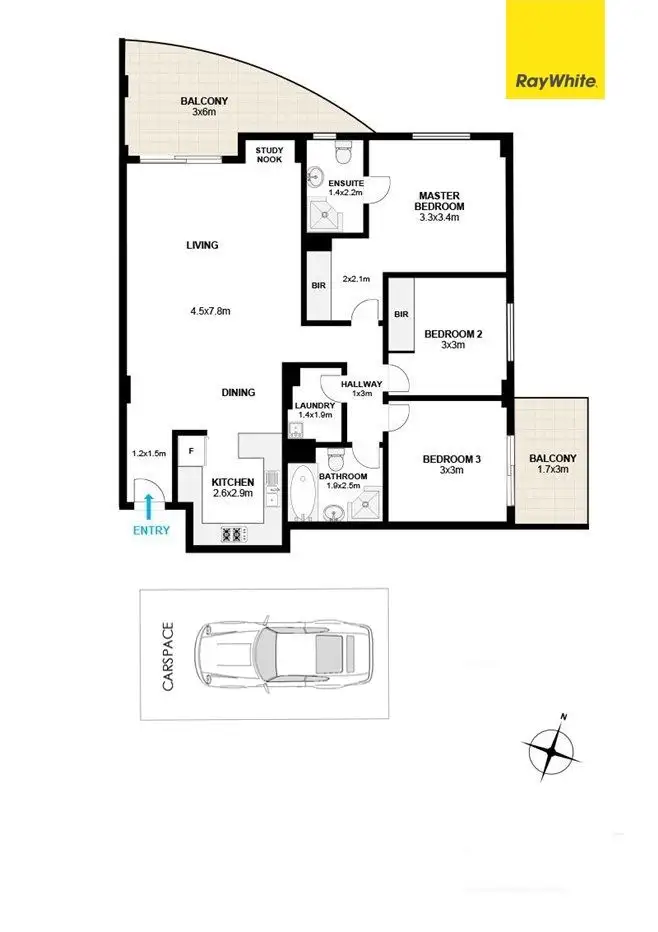 Floorplan of Homely apartment listing, 97/1 Clarence Street, Strathfield NSW 2135