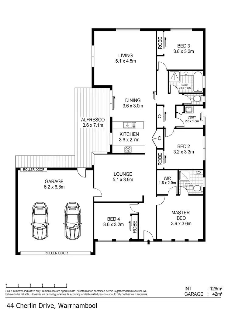 Floorplan of Homely house listing, 44 Cherlin Drive, Warrnambool VIC 3280