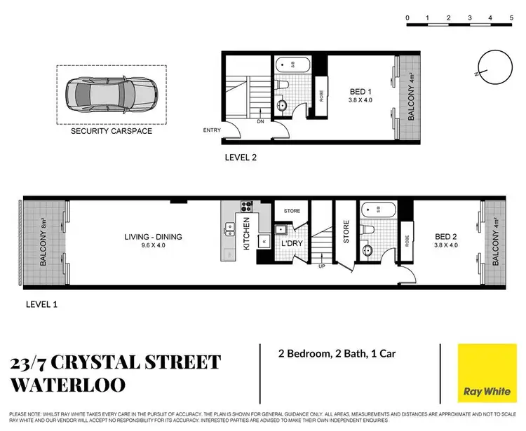 Floorplan of Homely apartment listing, 23/7 Crystal Street, Waterloo NSW 2017