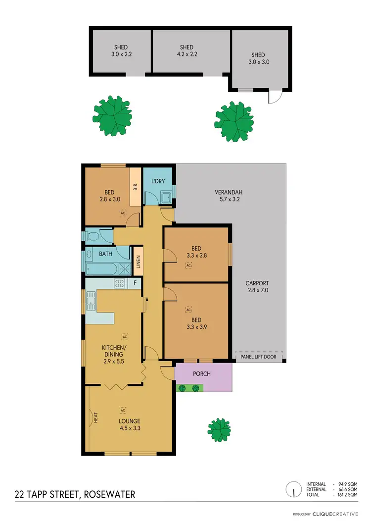 Floorplan of Homely house listing, 22 Tapp Street, Rosewater SA 5013