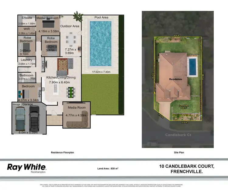 Floorplan of Homely house listing, 10 Candlebark Court, Frenchville QLD 4701