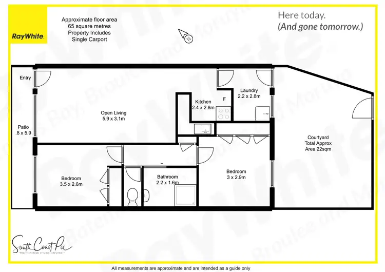 Floorplan of Homely townhouse listing, 2/1 Drinnan Close, Surf Beach NSW 2536