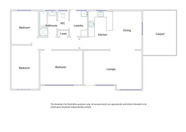 Floorplan of Homely house listing, 3 Marian Street, Bordertown SA 5268