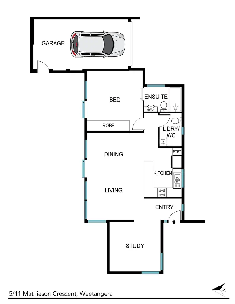 Floorplan of Homely townhouse listing, 5/11 Mathieson Crescent, Weetangera ACT 2614