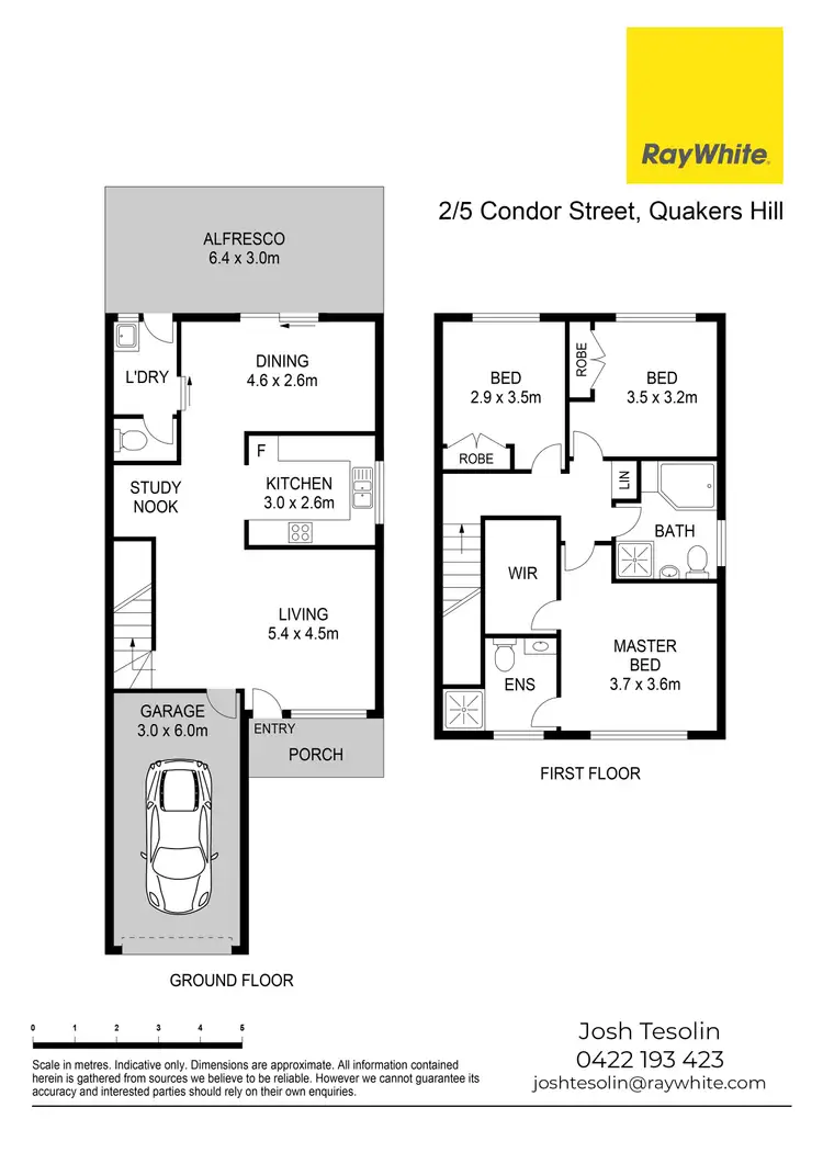 Floorplan of Homely semi-detached listing, 2/5 Condor Street, Quakers Hill NSW 2763