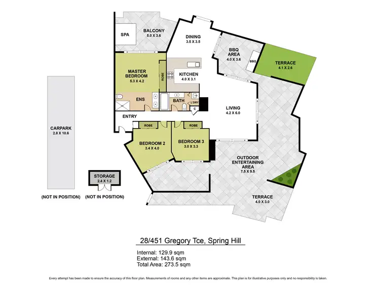 Floorplan of Homely apartment listing, 28/451 Gregory Terrace, Spring Hill QLD 4000