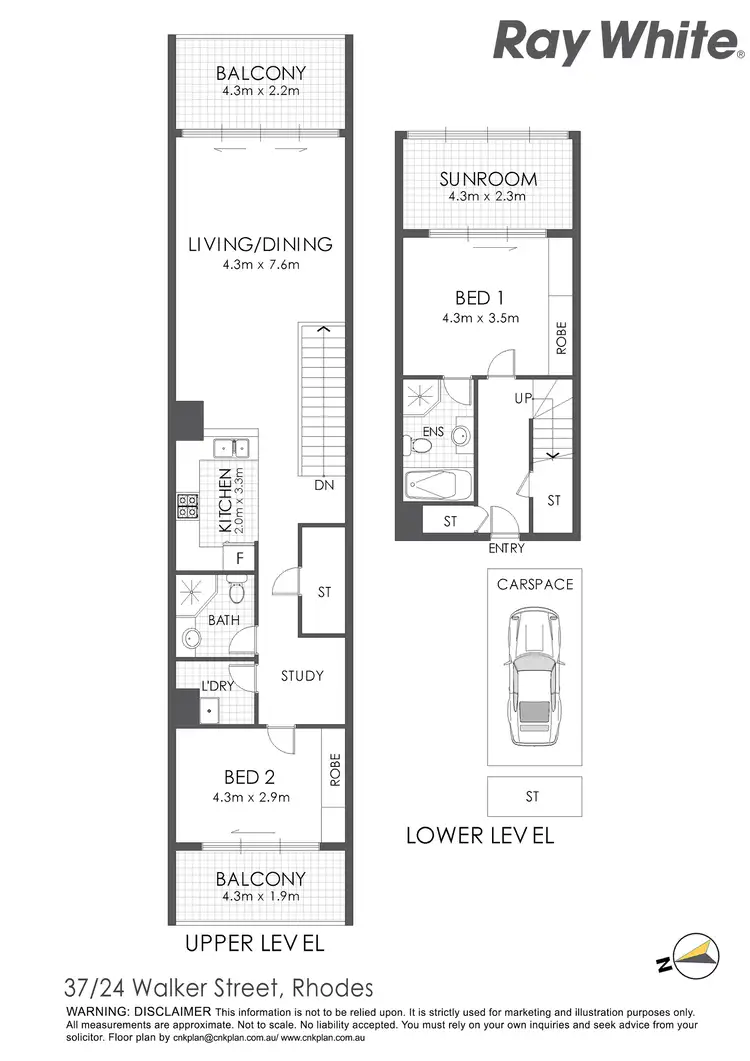 Floorplan of Homely apartment listing, 37/24 Walker Street, Rhodes NSW 2138