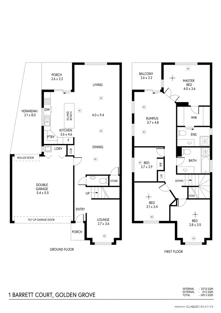 Floorplan of Homely house listing, 1/1-3 Barrett Court, Golden Grove SA 5125
