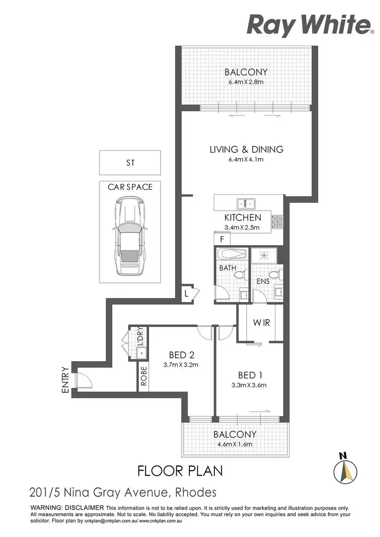 Floorplan of Homely apartment listing, 201/5 Nina Gray Avenue, Rhodes NSW 2138