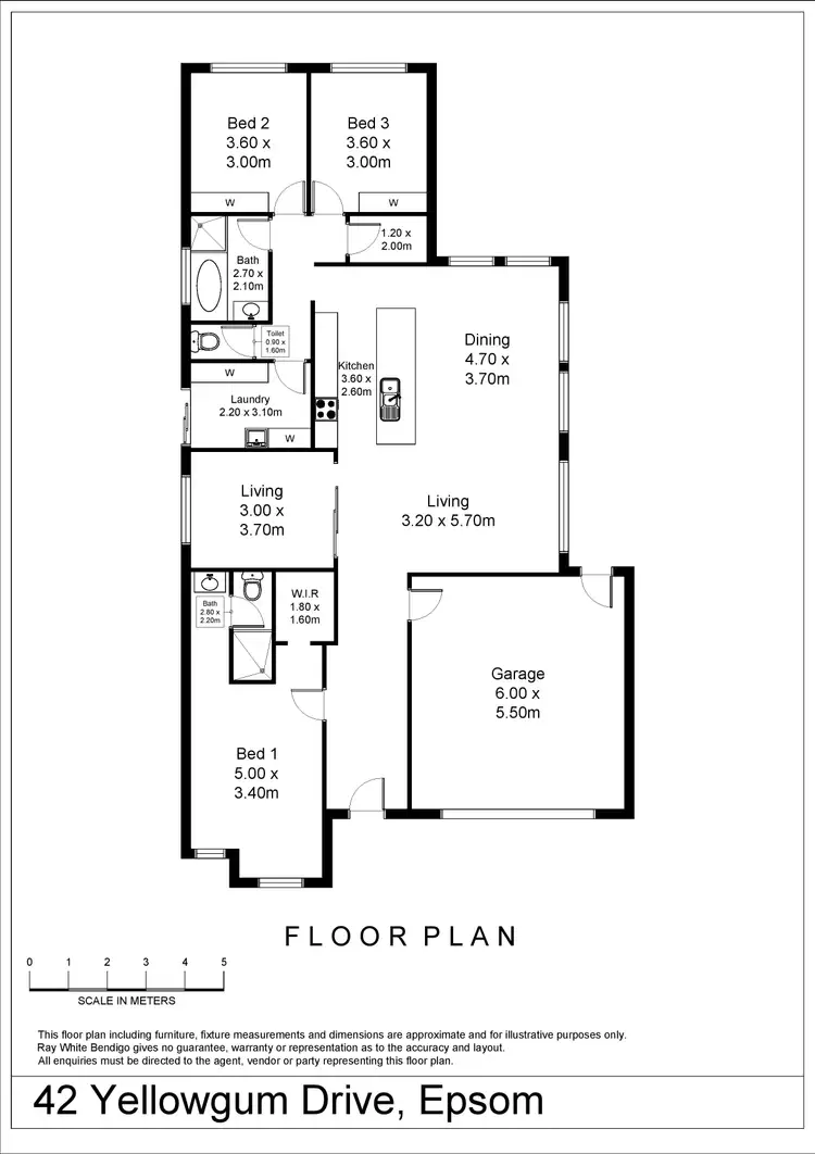 Floorplan of Homely house listing, 42 Yellowgum Drive, Epsom VIC 3551