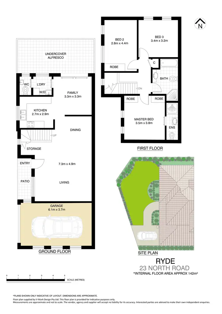 Floorplan of Homely semi-detached listing, 23 North Road, Ryde NSW 2112
