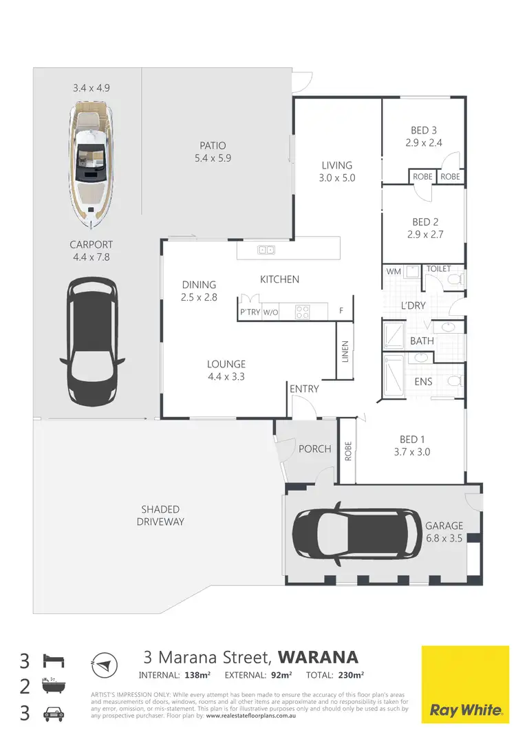 Floorplan of Homely house listing, 3 Marana Street, Warana QLD 4575