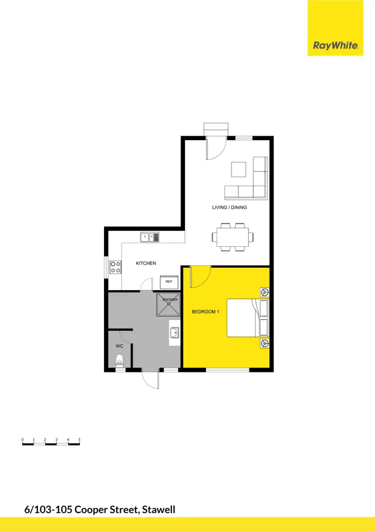 Floorplan of Homely unit listing, 6/103-105 Cooper Street, Stawell VIC 3380