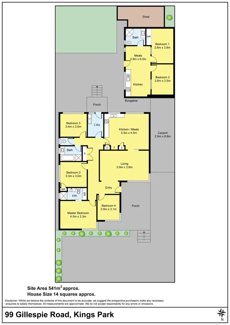 Floorplan of Homely house listing, 99 Gillespie Road, Kings Park VIC 3021