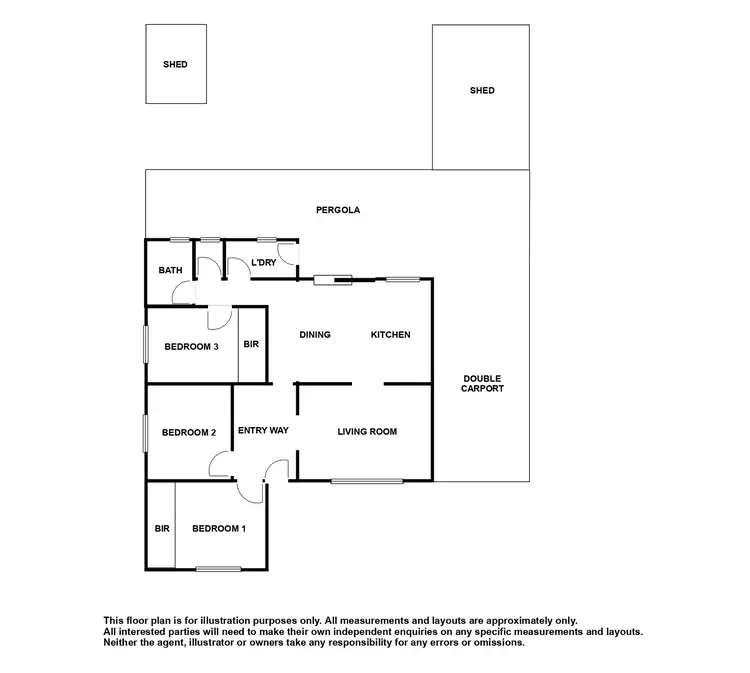 Floorplan of Homely house listing, 3 Abraham Drive, Whyalla Stuart SA 5608