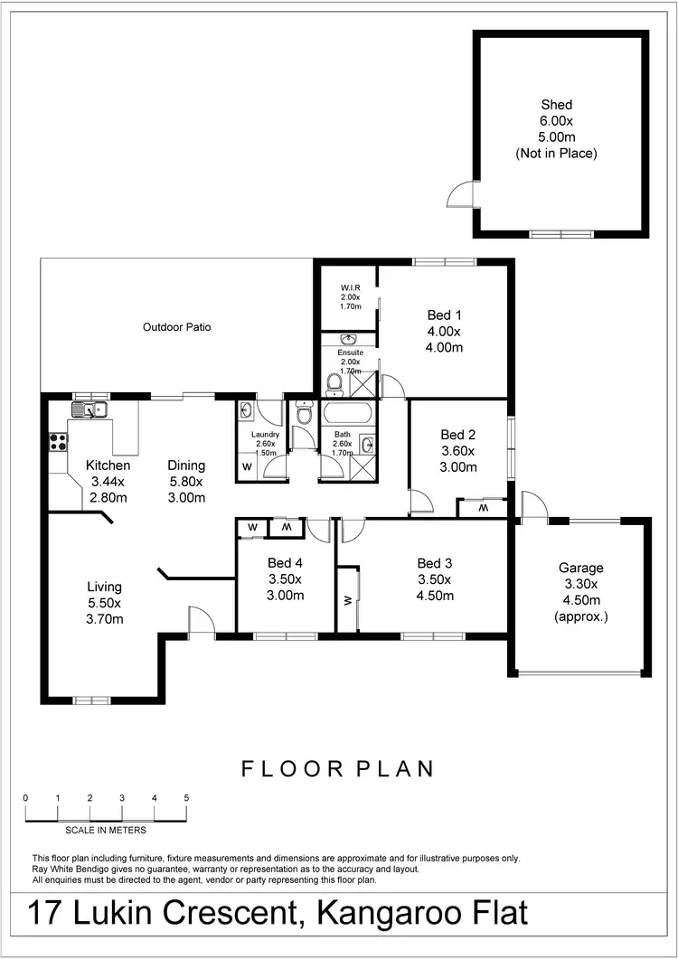 Floorplan of Homely house listing, 17 Lukin Crescent, Kangaroo Flat VIC 3555