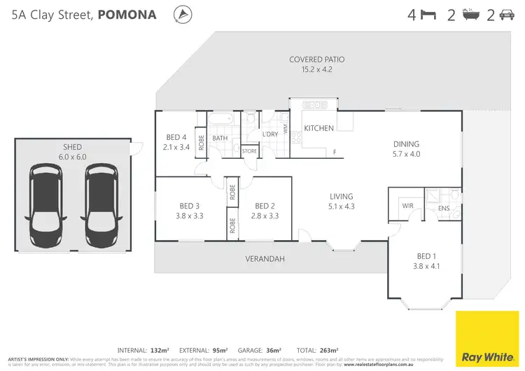 Floorplan of Homely house listing, 5A Clay Street, Pomona QLD 4568