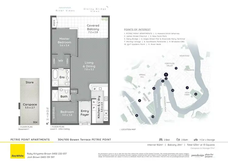 Floorplan of Homely apartment listing, 304/100 Bowen Terrace, Fortitude Valley QLD 4006