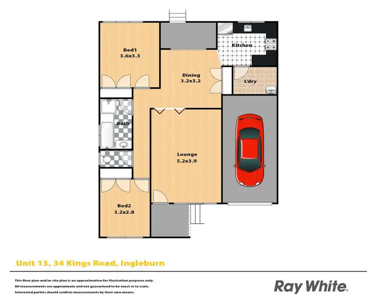 Floorplan of Homely villa listing, 13/34 Kings Road, Ingleburn NSW 2565