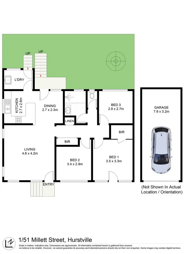 Floorplan of Homely villa listing, 1/51 Millett Street, Hurstville NSW 2220