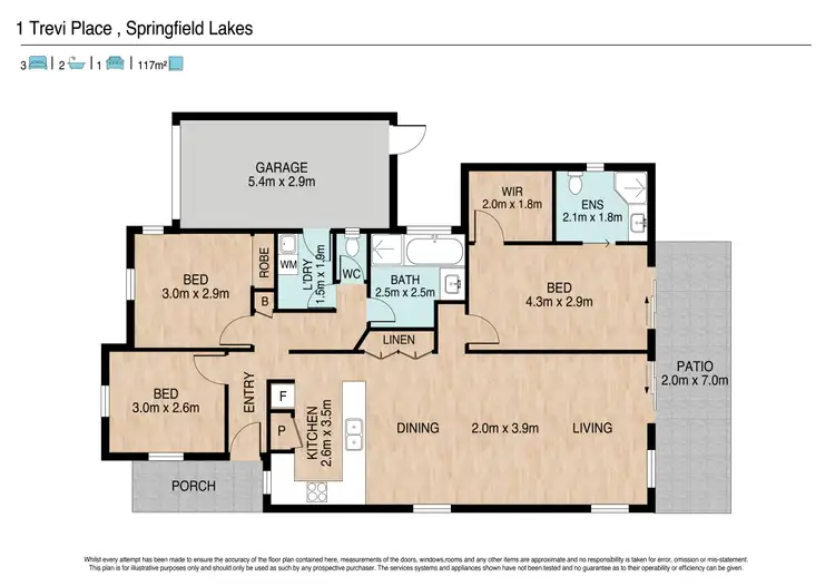 Floorplan of Homely house listing, 1 Trevi Place, Springfield Lakes QLD 4300