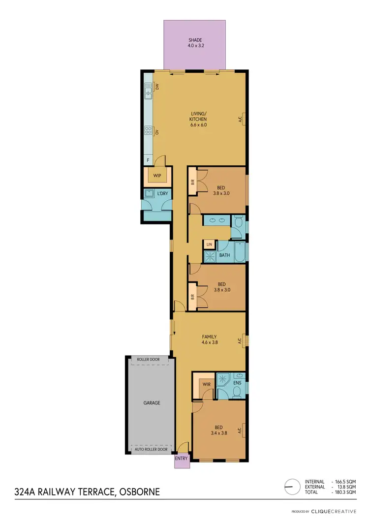 Floorplan of Homely house listing, 324A Railway Terrace, Osborne SA 5017