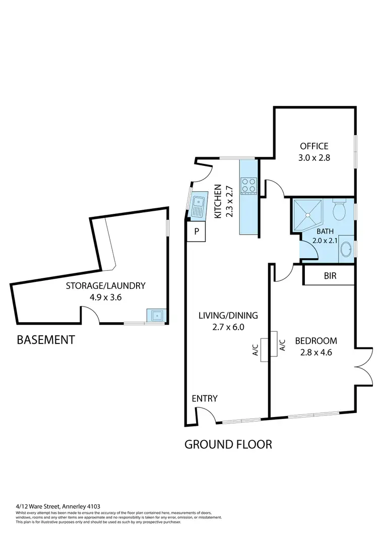 Floorplan of Homely unit listing, 4/12 Ware Street, Annerley QLD 4103