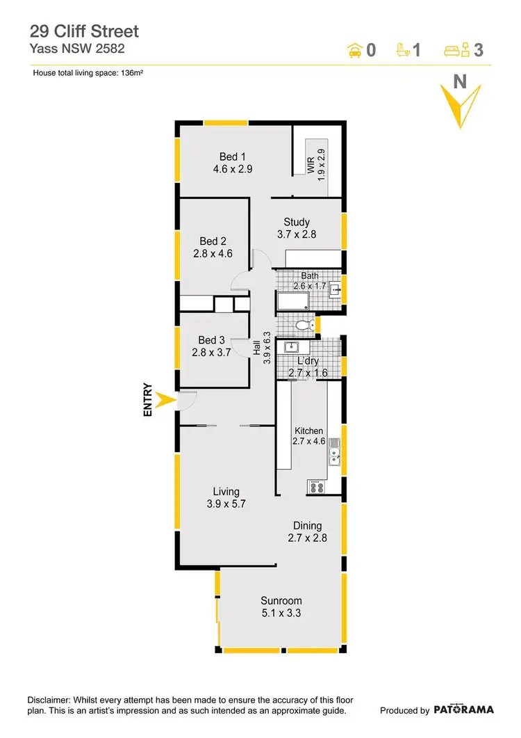 Floorplan of Homely house listing, 29 Cliff Street, Yass NSW 2582