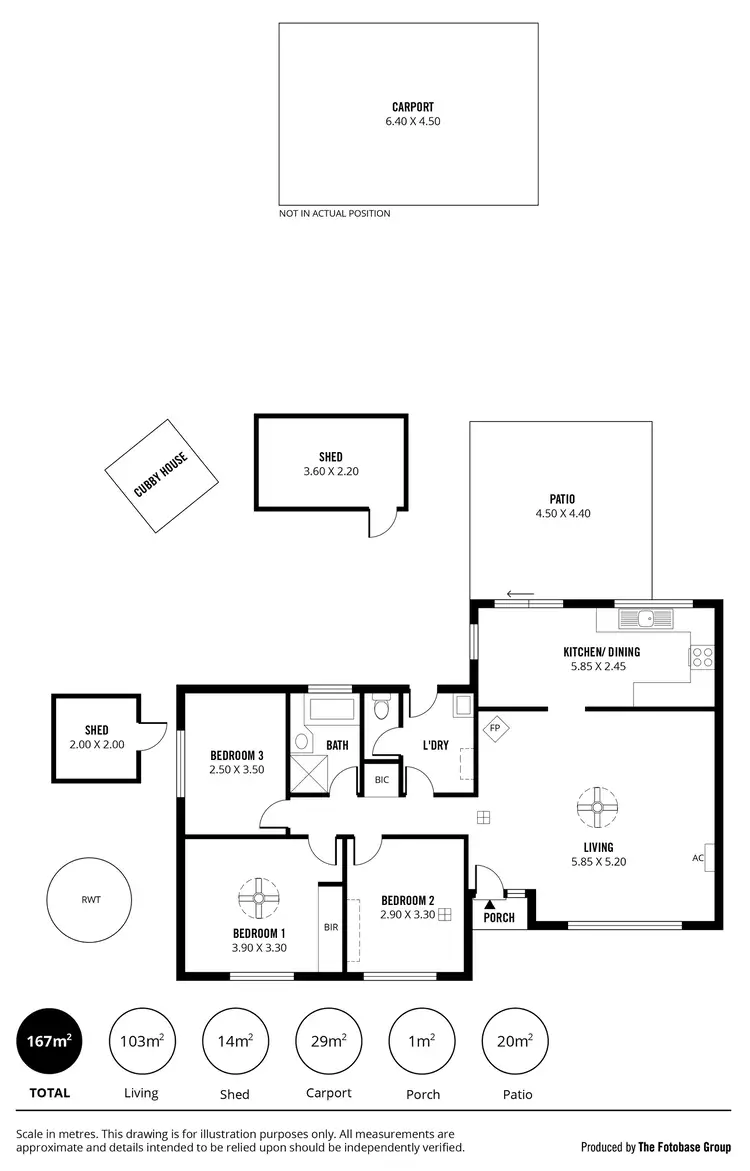 Floorplan of Homely house listing, 16 Wychwood Grove, Upper Sturt SA 5156