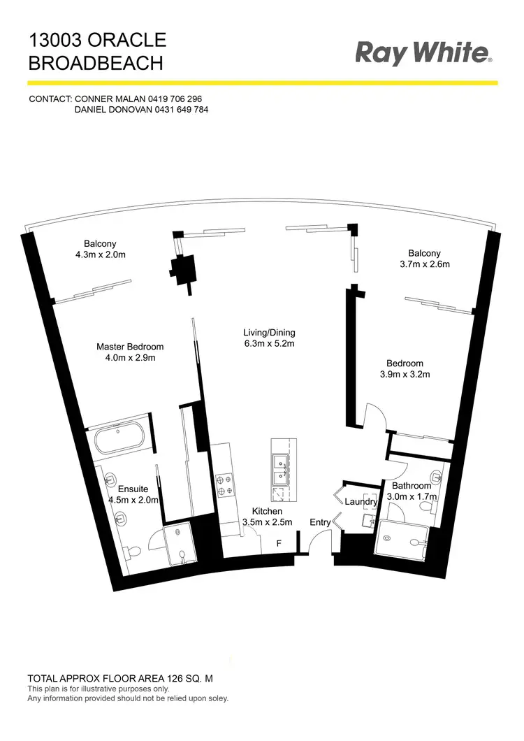 Floorplan of Homely unit listing, 3003/1 Oracle Boulevard, Broadbeach QLD 4218