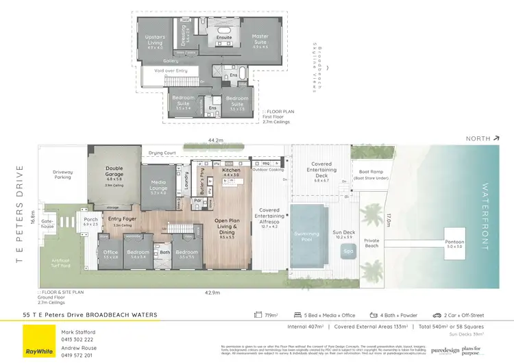 Floorplan of Homely house listing, 55 T E Peters Drive, Broadbeach Waters QLD 4218