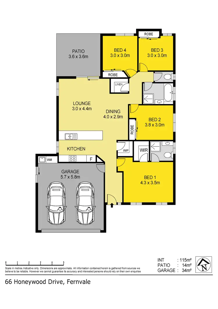 Floorplan of Homely house listing, 66 Honeywood Drive, Fernvale QLD 4306