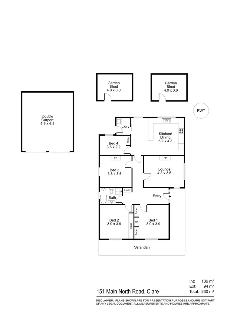 Floorplan of Homely house listing, 151 Main North Road, Clare SA 5453